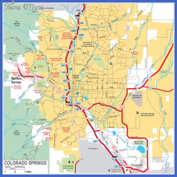 Colorado Springs Map - ToursMaps.com