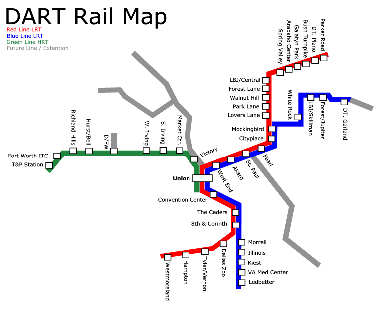 dallas Irving Subway Map