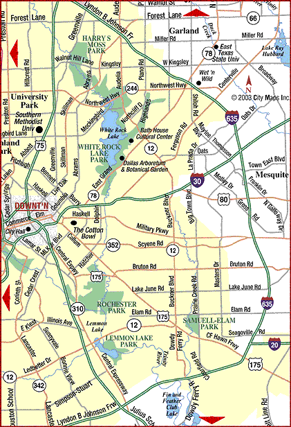 dallas metro east Garland Metro Map