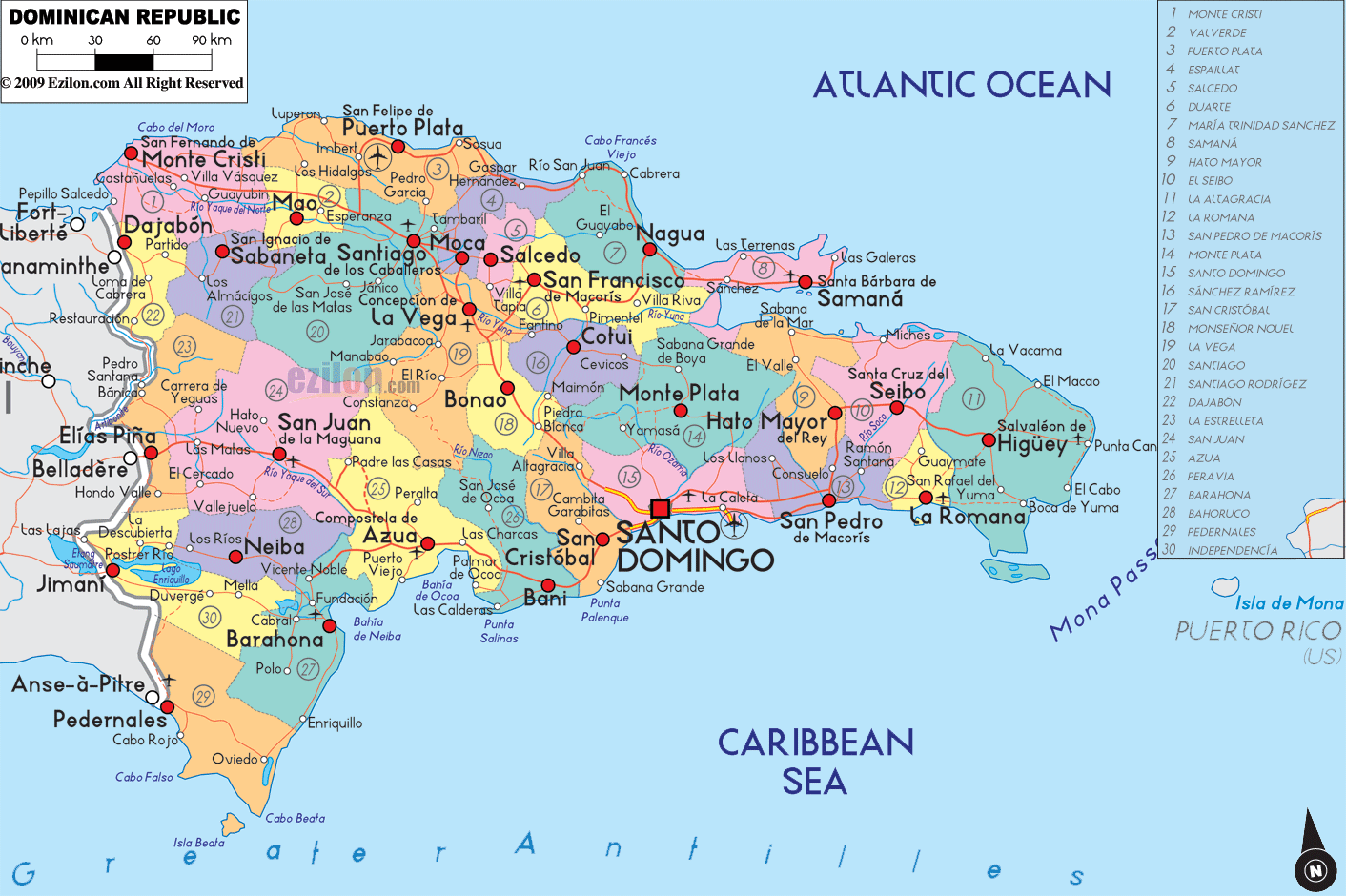 dominican republic map  0 Dominican Republic Map