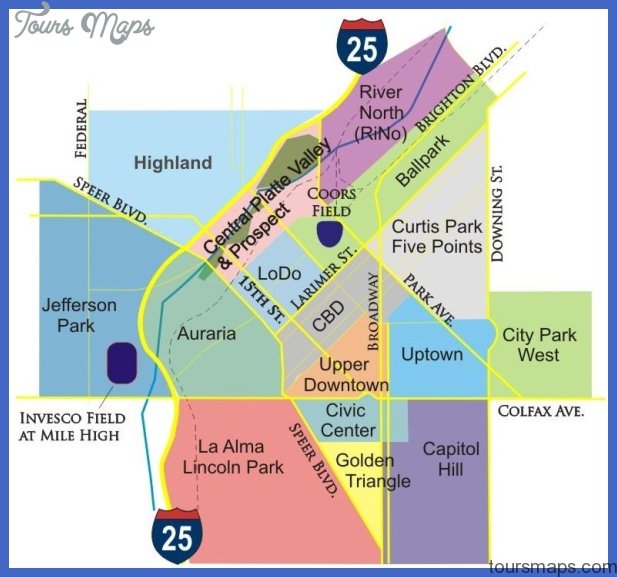 downtown denver map Colorado Springs Metro Map