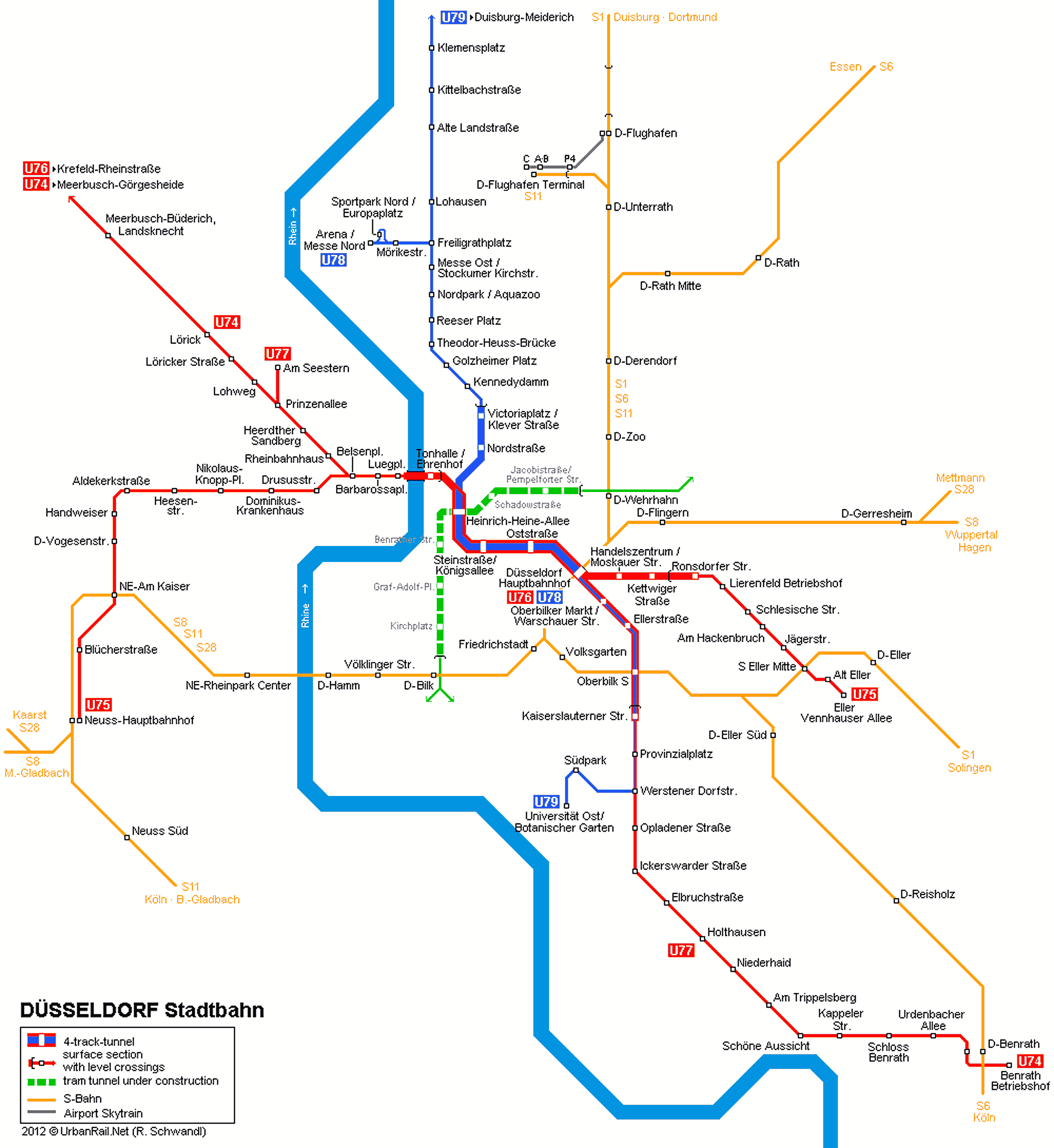 duesseldorf map Essen Düsseldorf Metro Map