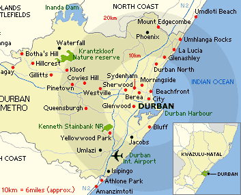 durban map1 Durban Map