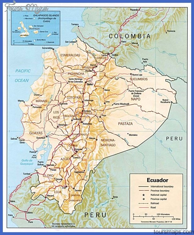 ecuador physical map 1991 Ecuador Subway Map