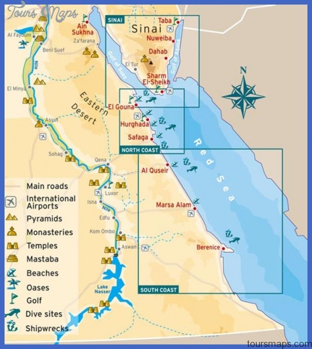 egypt map tourist attractions  7 Egypt Map Tourist Attractions
