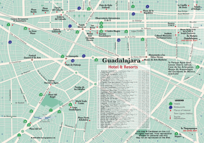 guadalajara city map thumb 1 Guadalajara Metro Map