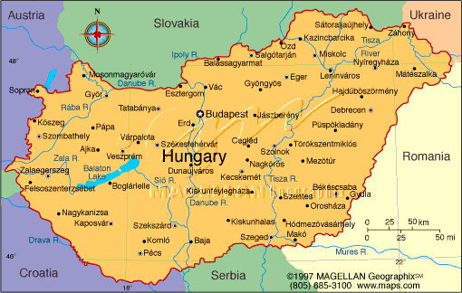 Hungary Map - ToursMaps.com
