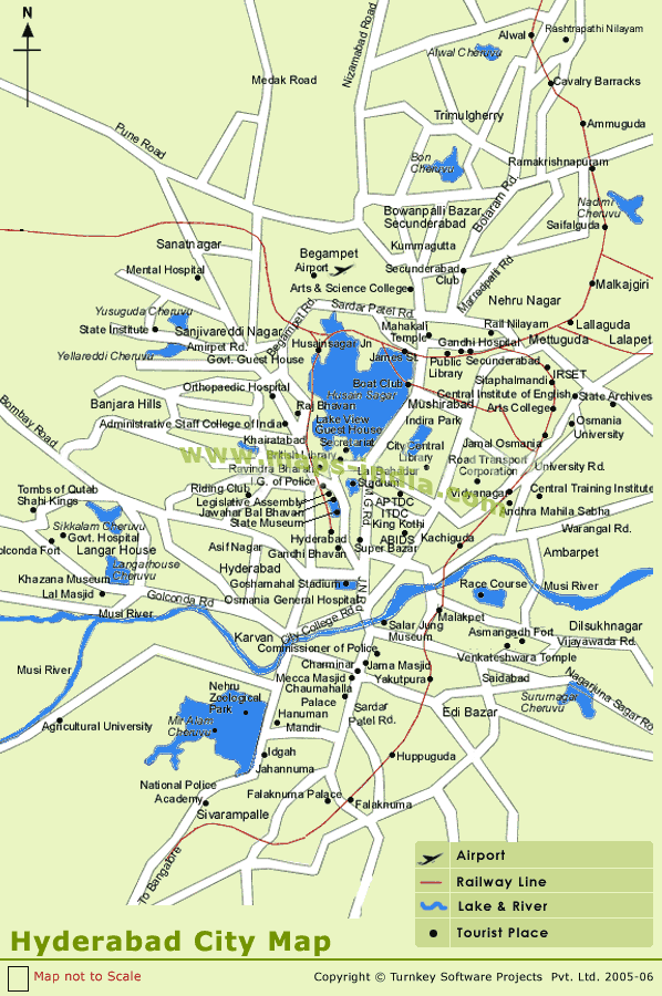 hyderabad city map Hyderabad Map