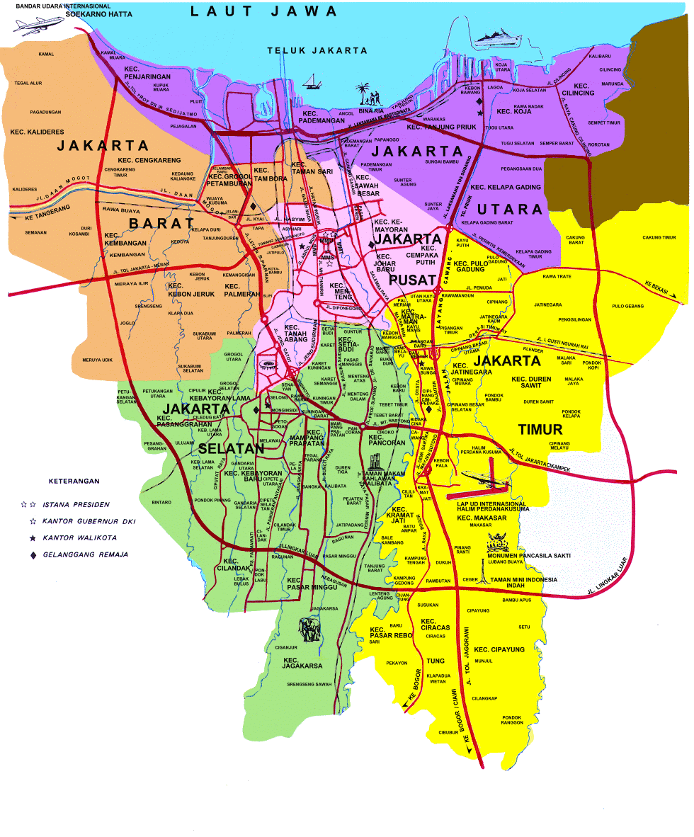 jakarta map 1 Jakarta Metro Map