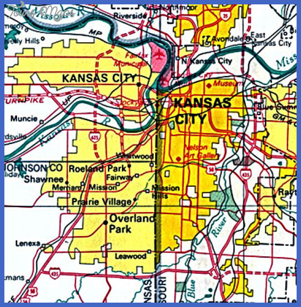 Kansas City Map - Map - Travel - Holiday - Vacations