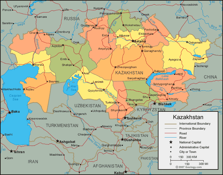 kazakhstan map Kazakhstan Map