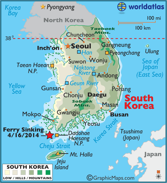 krcolor Korea, North Map