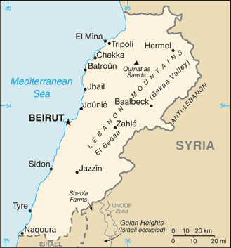 lebanon map Beirut Map Tourist Attractions