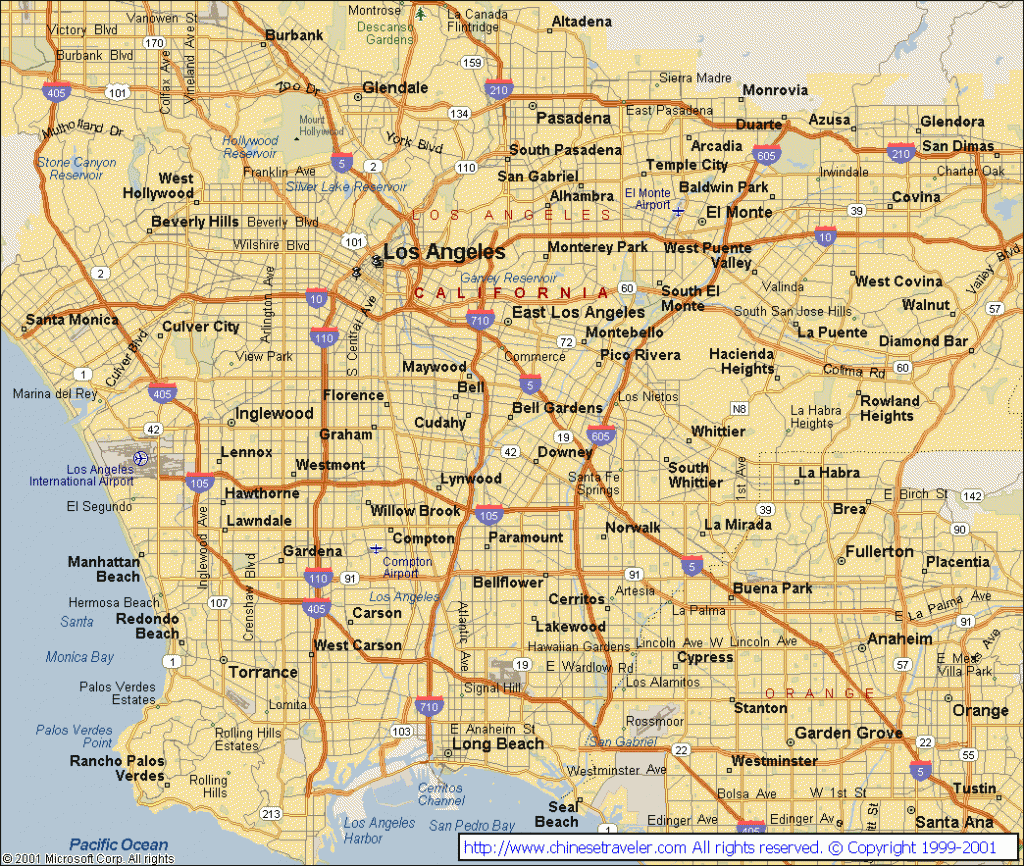 Los Angeles Map - ToursMaps.com