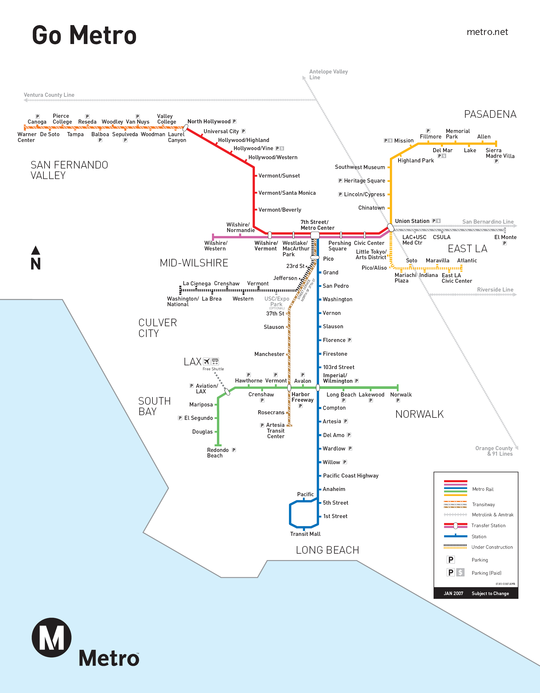los angeles metro map Los Angeles Subway Map
