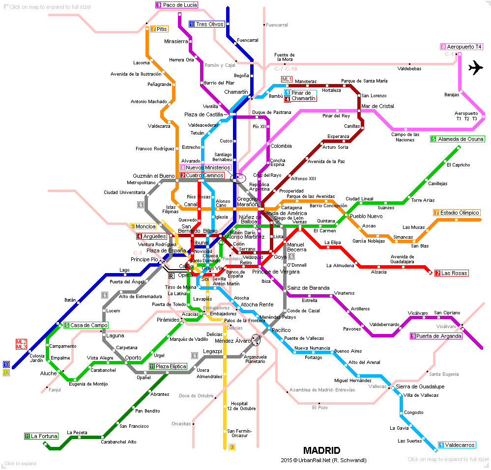 madrid map small Toledo Metro Map