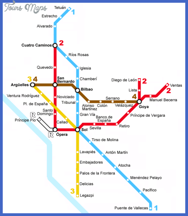 madrid metro map 1951 Madrid Metro Map
