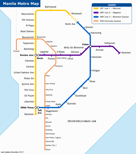 manila metro map thumbnail Manila Subway Map