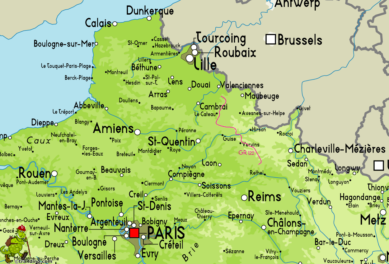 map of gr122 Belgium Map