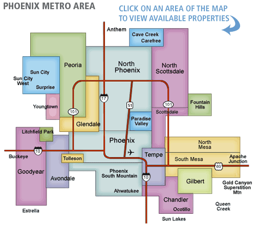 map phoenix metro 1 Scottsdale Metro Map