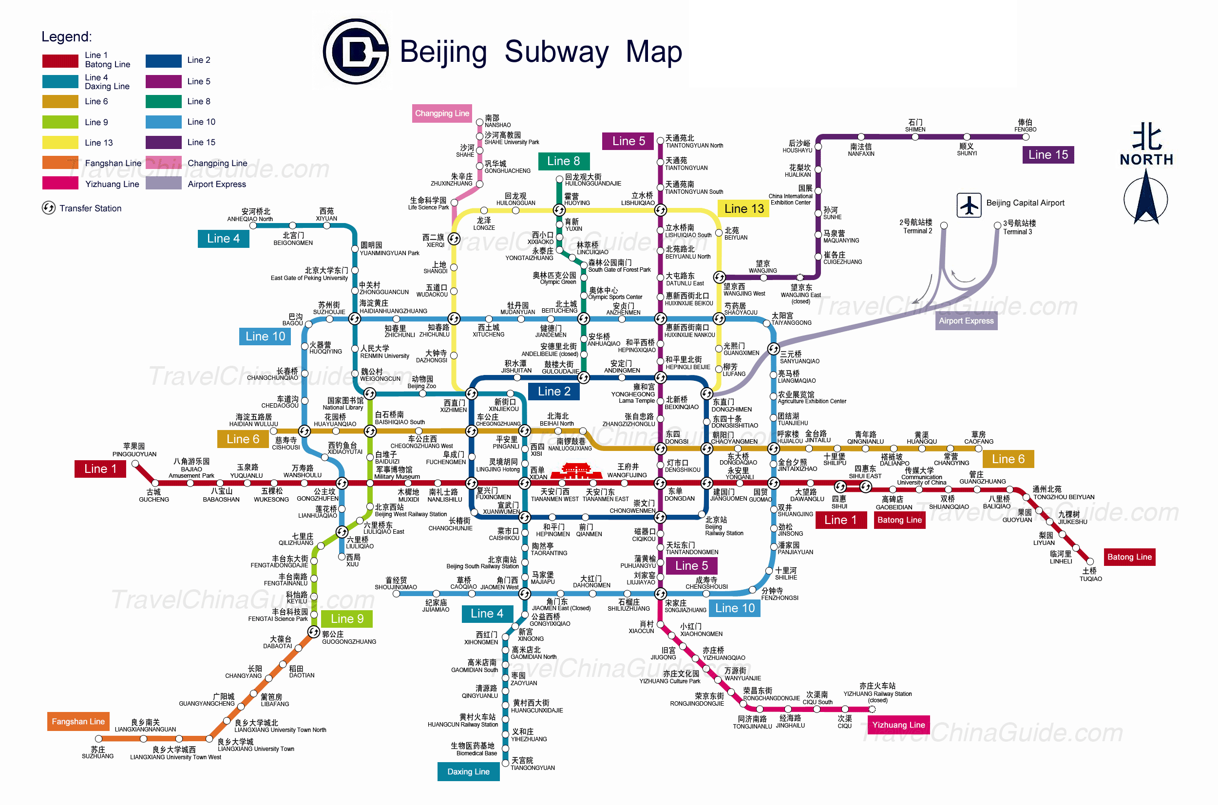 Beijing Subway Map English Printable All For One