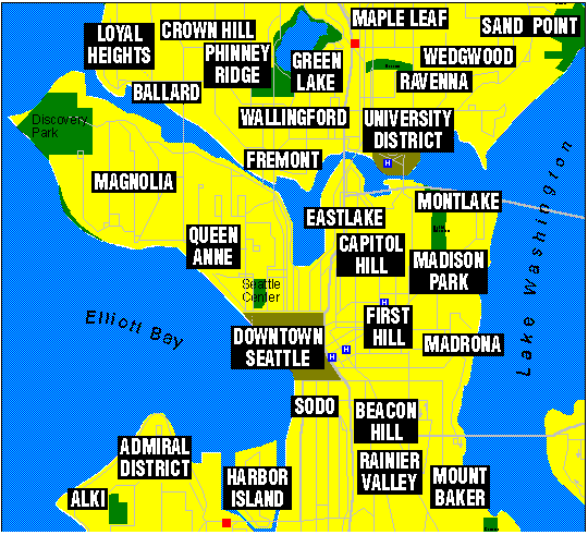 mapofseattledistricts Fremont Metro Map