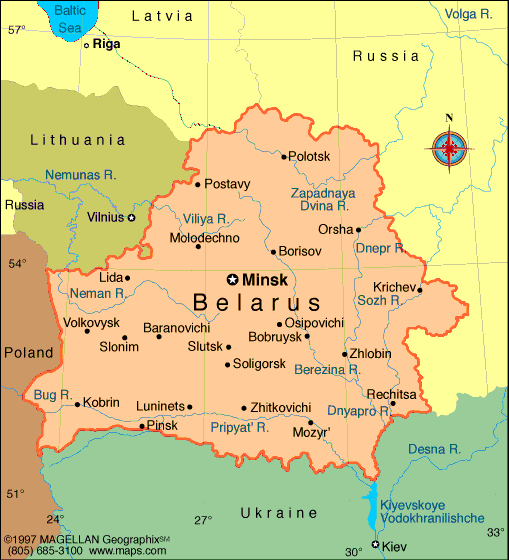 mbelarus Belarus Map