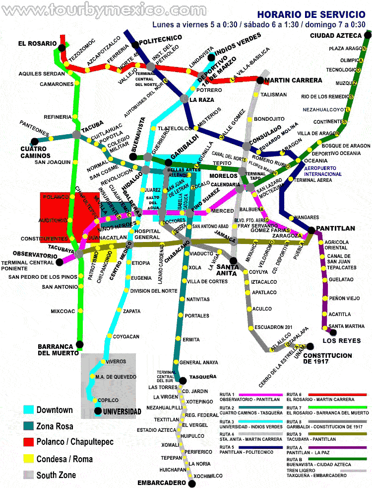 metro 2 Mexico Metro Map