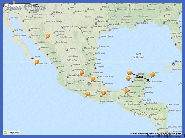 mexico map tourist attractions  1 Mexico Map Tourist Attractions