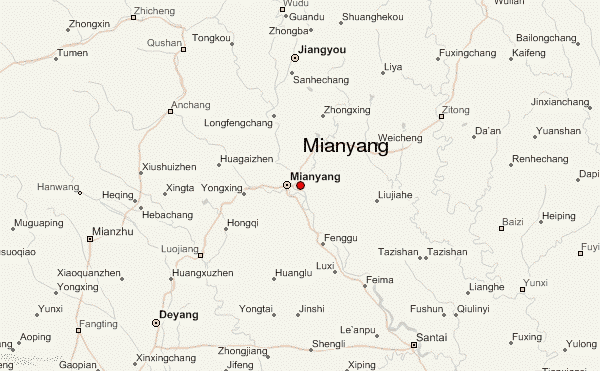 mianyang map  2 Mianyang Map