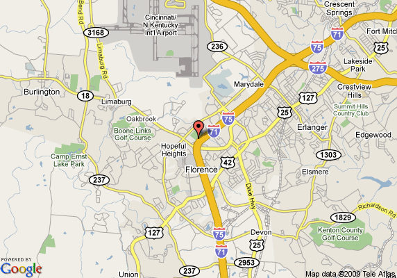 microtel cincinnati airport florence map Cincinnati Map Tourist Attractions