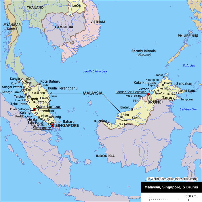 mly pol Malaysia Map