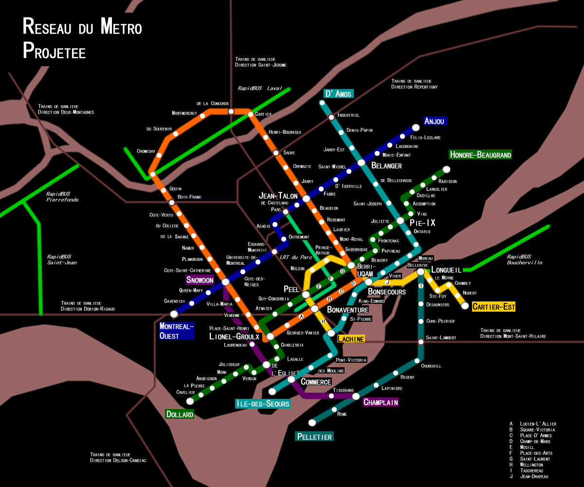 montreal metro map  4 Montreal. Metro Map