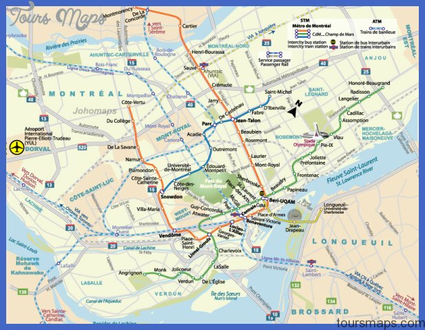 montrealmetro1 Montreal. Subway Map