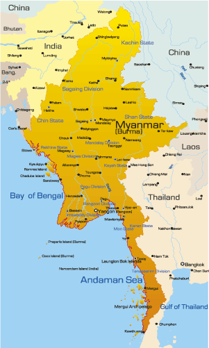 myanmar s Burma Map Tourist Attractions