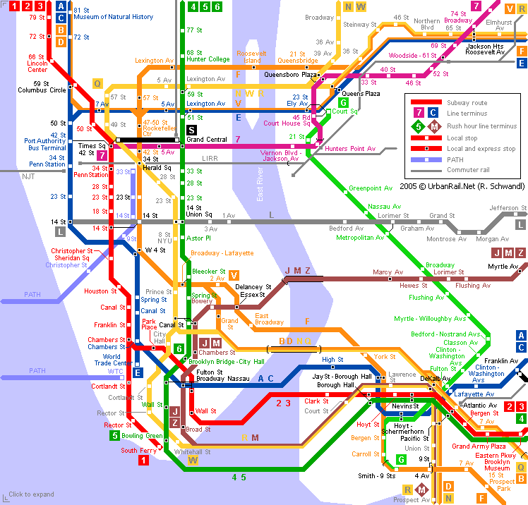 new york metro subway map  7 New York Metro Subway Map