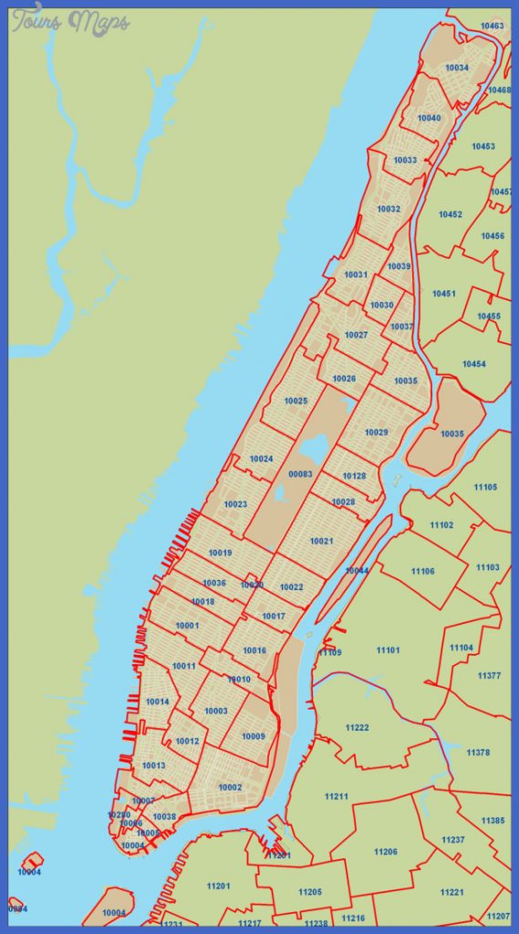 New York zip code map