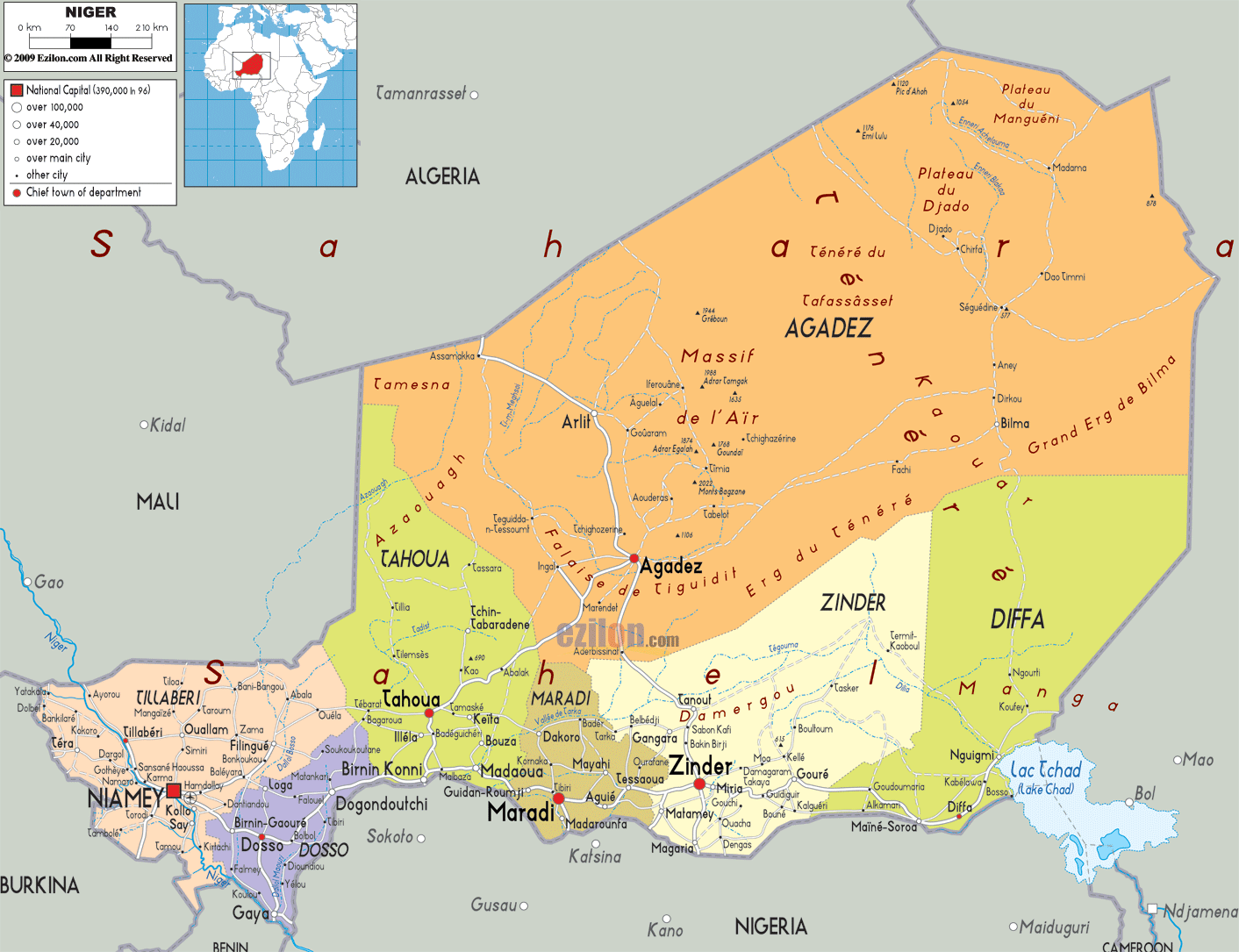 niger map  0 Niger Map