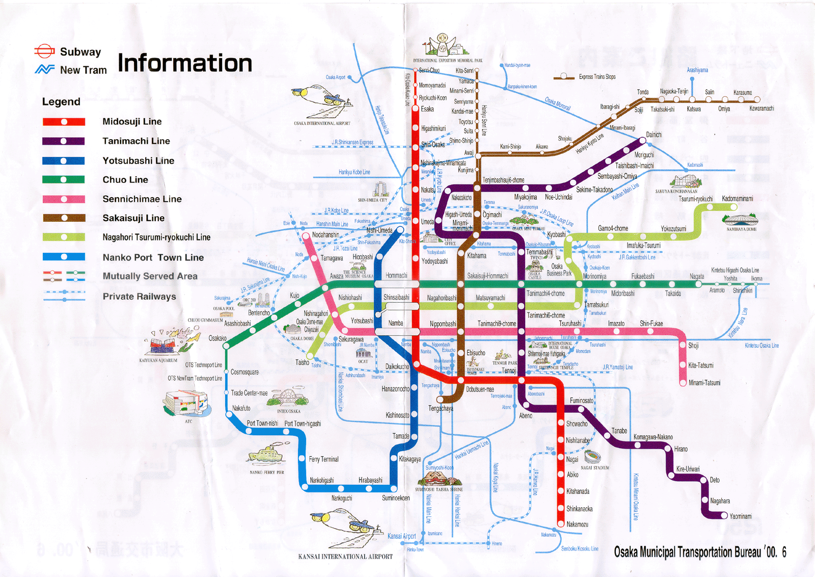osaka metro map  0 Osaka Metro Map