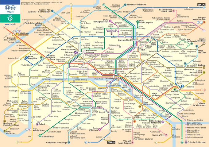 paris metro map France Metro Map