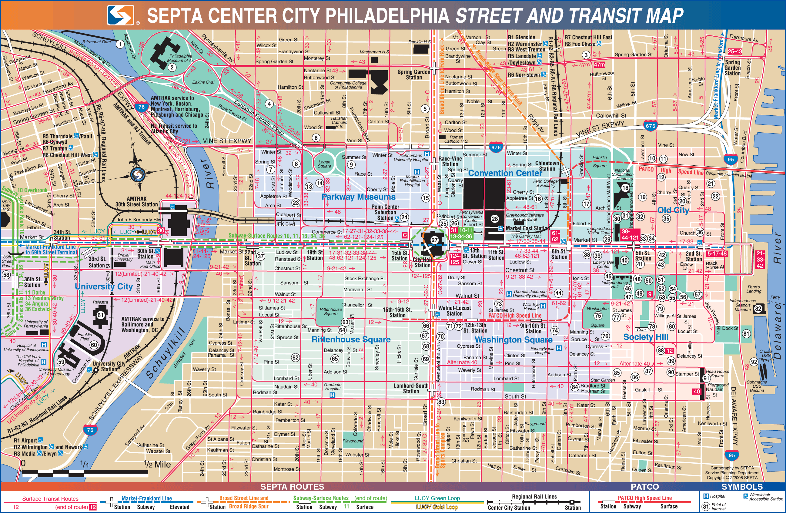 philadelphia metro map02 Philadelphia Subway Map