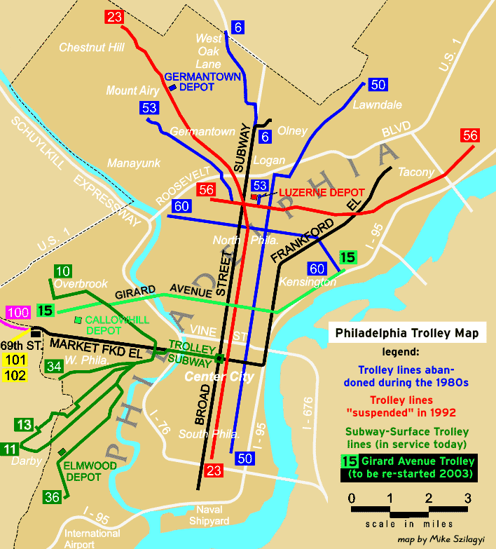 philatrolleymap Philadelphia Subway Map