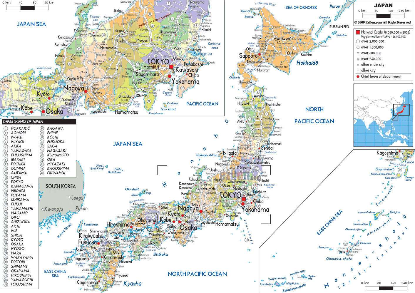 political map of japan Japan Map