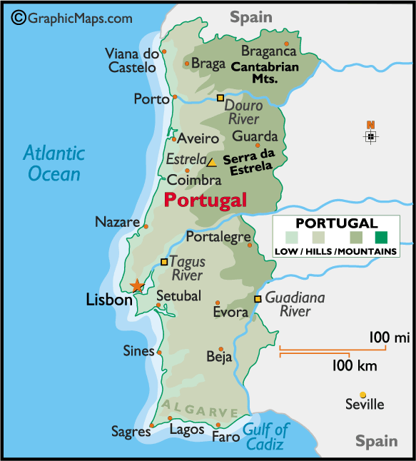 portugal map03 Portugal Map