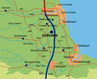 regionmap Durham Metro Map