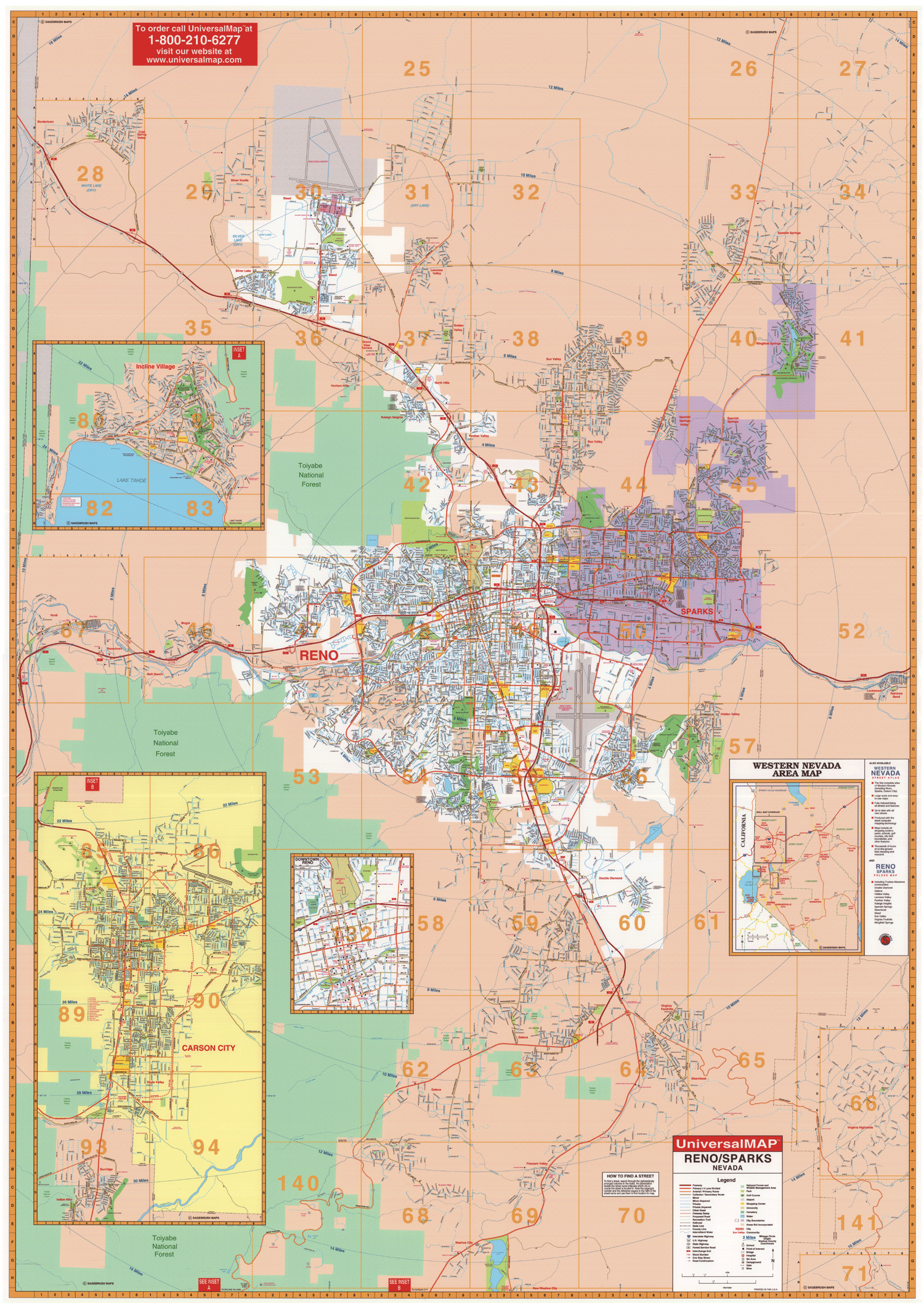 reno nevada city map Reno Map