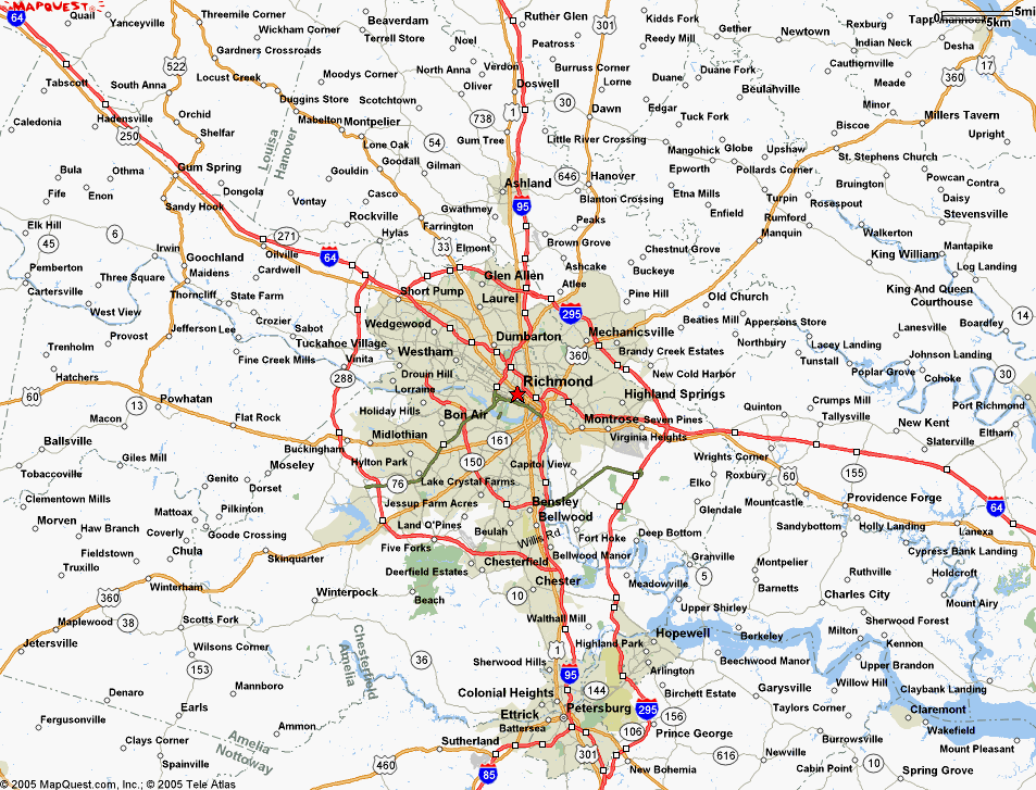 Printable Street Map Of Richmond Va