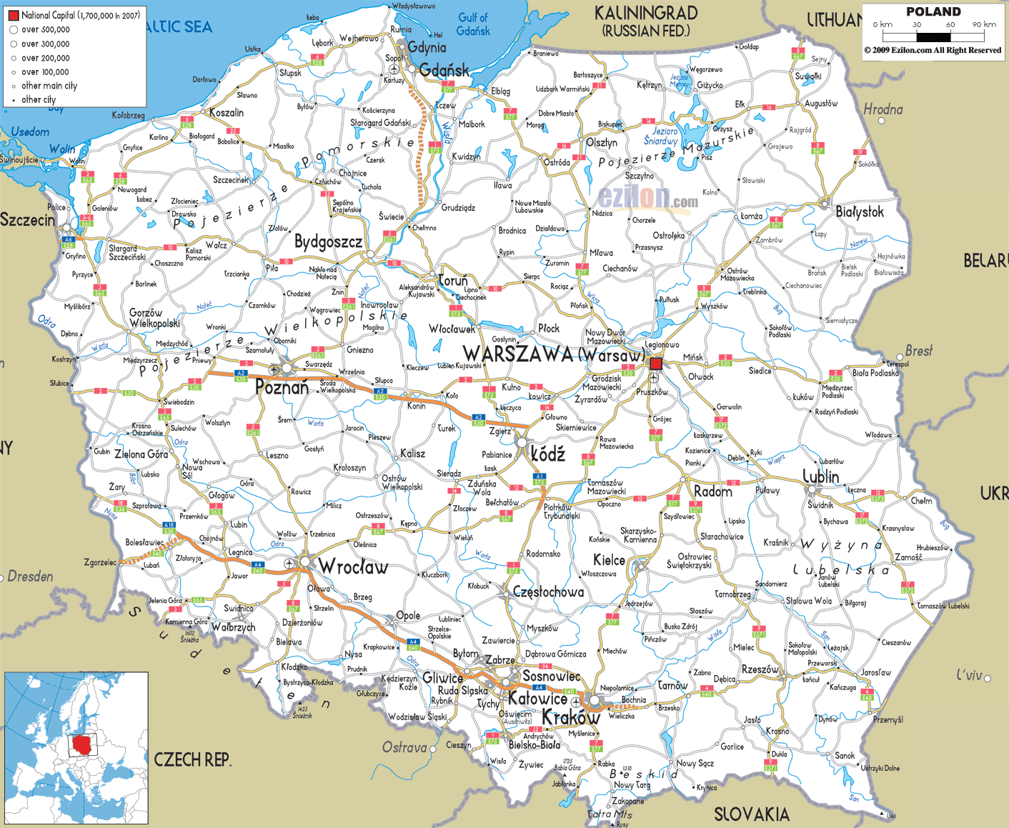 road map of poland Poland Metro Map