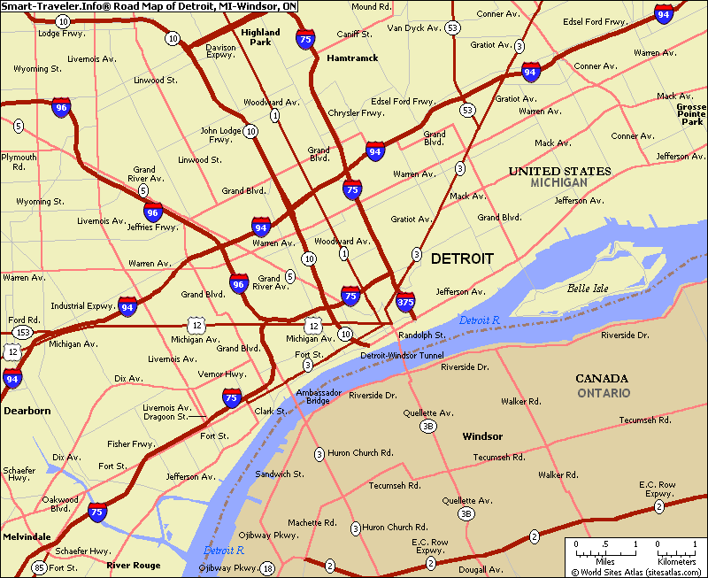 road map of detroit mi Detroit Subway Map
