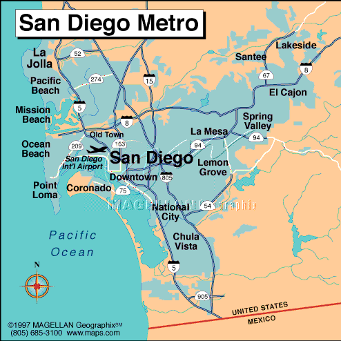 sandme w1 San Diego Metro Map